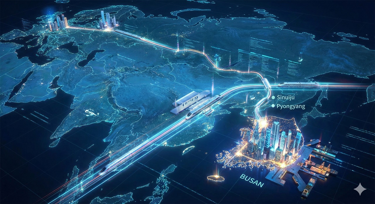 대륙의 혈맥을 잇자 부산에서 평양, 신의주를 거쳐 유라시아 대륙을 통과하는 실크로드 하이웨이와 철도를 건설할 수 있는 유일한 골든타임... 대만의 서진정책을 주목해야 하는 이유를 담아 그려 본 이미지입니다. 의지만 있으면 할 수 있습니다.